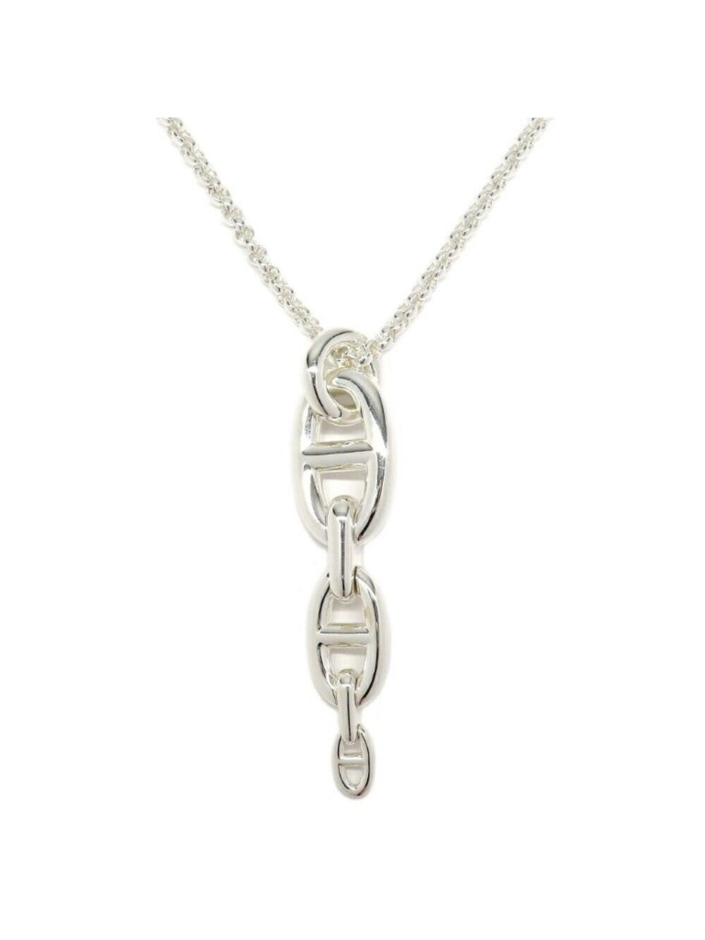 Hermes Necklace Chaine D'ancre Enchainee GM Silver